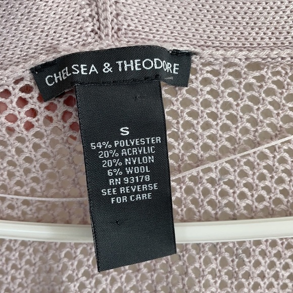 Chelsea & Theodore Open Knit Wool Blend Poncho - Picture 11 of 11